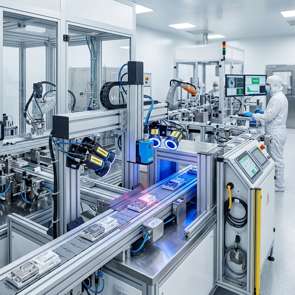 Automated production line and vision inspection system